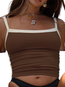 Y2K Knit Backless Crop Top – Vintage Green Cami