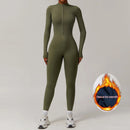 THERMO FLEX™ Winter Yoga Jumpsuit – Long Sleeve Warm One-Piece Bodysuit
