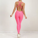 FLOW FIT™ Adjustable Yoga Jumpsuit – One-Piece Sexy Sport Bodysuit