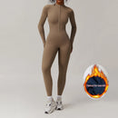 THERMO FLEX™ Winter Yoga Jumpsuit – Long Sleeve Warm One-Piece Bodysuit