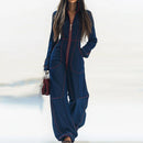 AUTUMN CHIC™ 2025 Retro Patchwork Jumpsuit – Wide Leg Playsuit