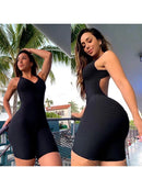 VIBE FLEX™ 2026 Backless Scrunch Bodysuit – Quick Dry Fitness Jumpsuit