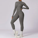 THERMO FLEX™ Winter Yoga Jumpsuit – Long Sleeve Warm One-Piece Bodysuit